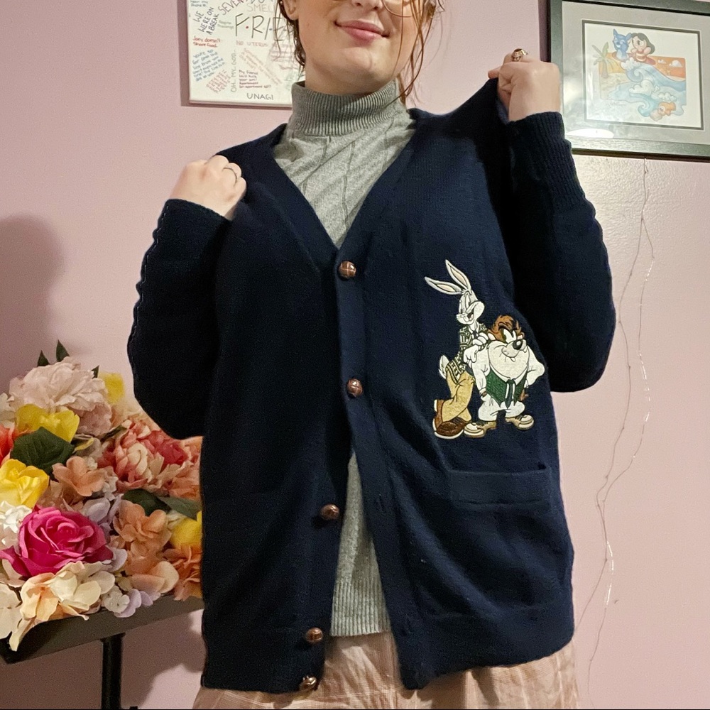 vintage looney tunes cardigan